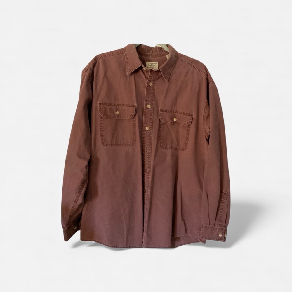 Men’s LLBean Lakewashed Cotton Shirt, Large